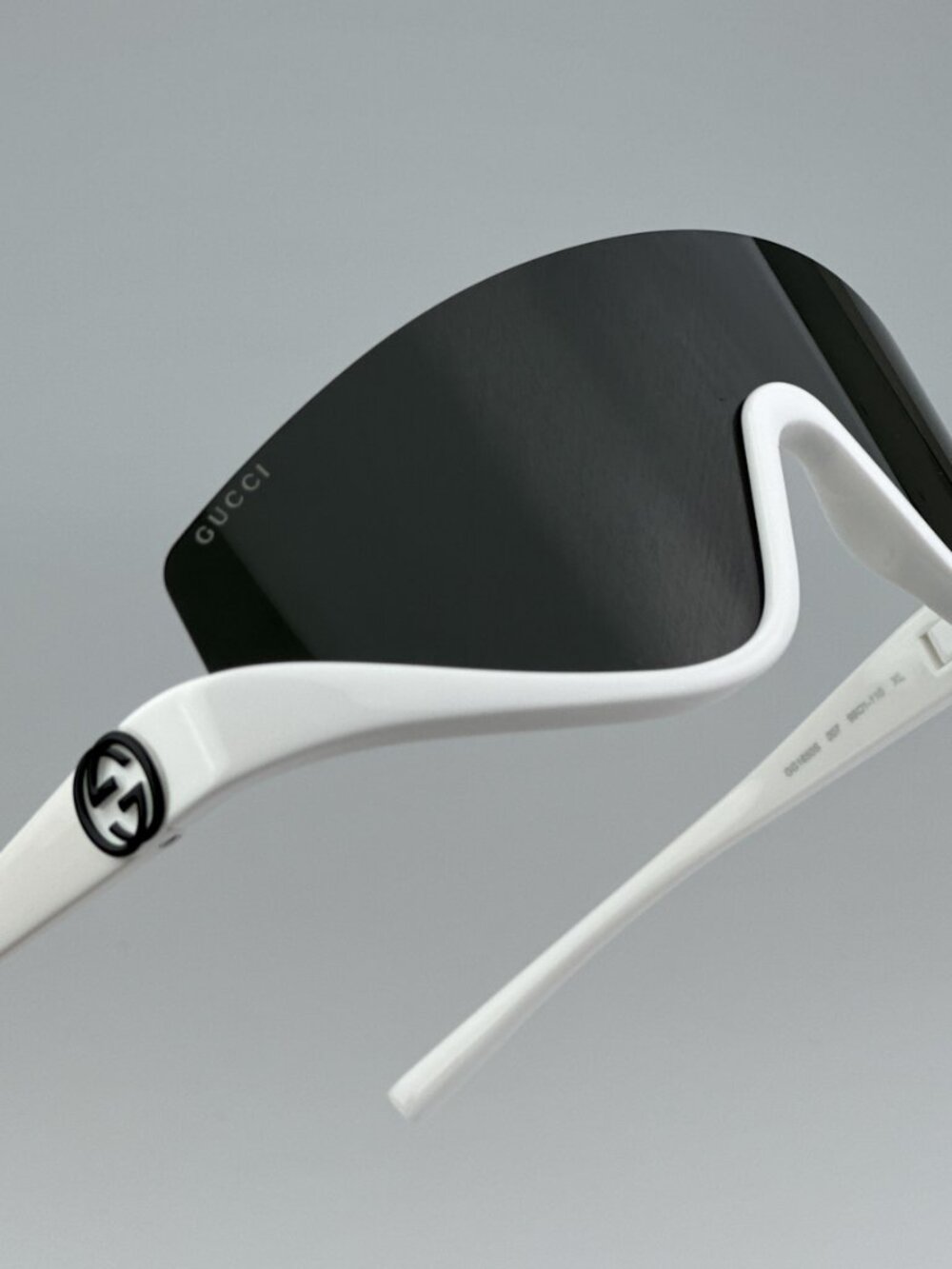 GUCCI GG1650S 007 WHITE SHIELD MASK SUNGLASSES